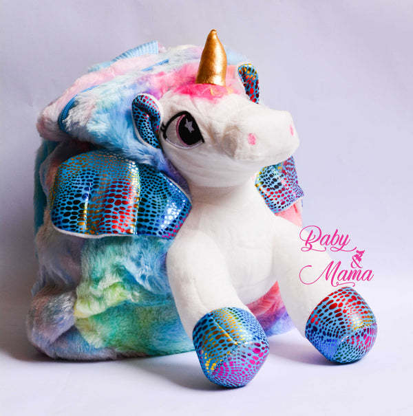 Unicorn Bag 3D Multicolour Fluffy Preschooling